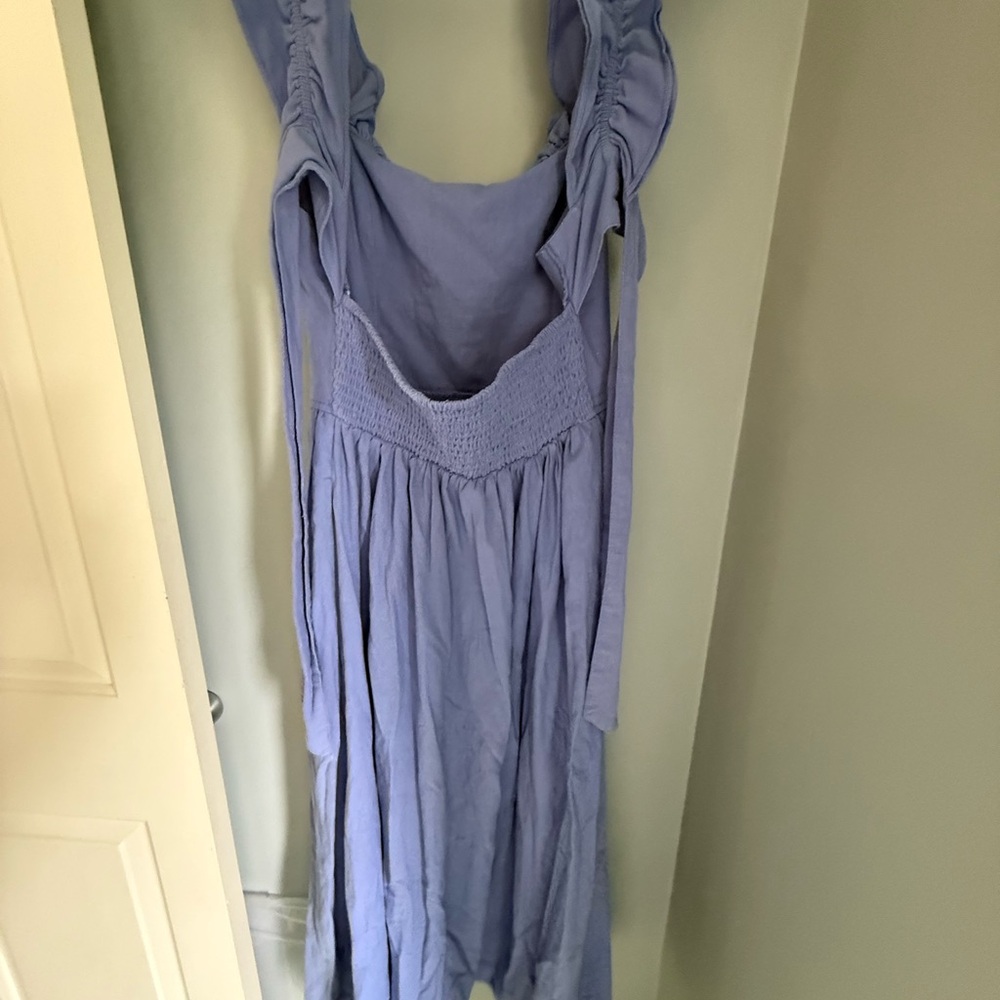 Elegant Light Blue Free People Smocked Dress